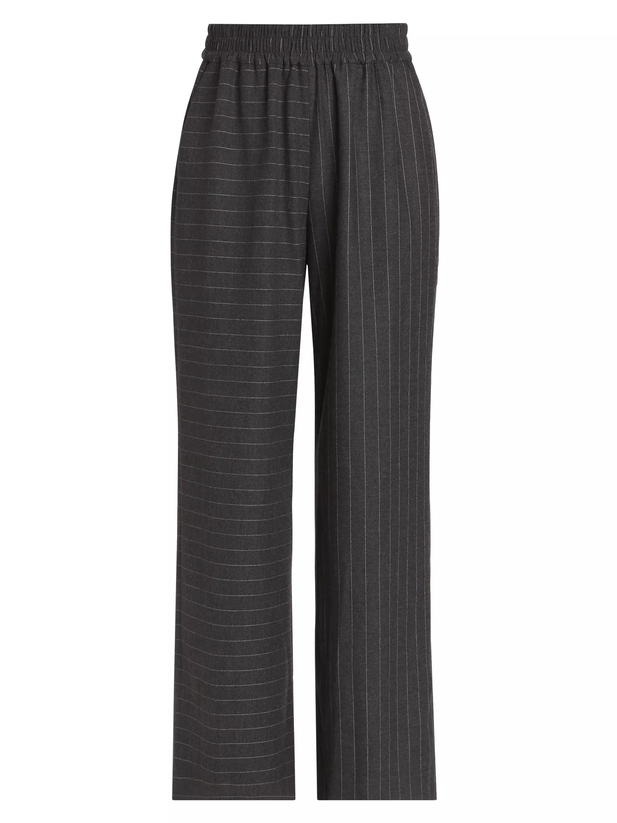 Alice   Olivia - Benny Baggy Pull Up Pant - Charcoal/White