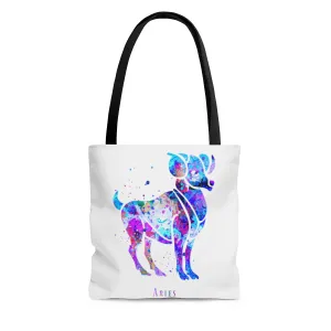 Aries Zodiac Sign Tote Bag