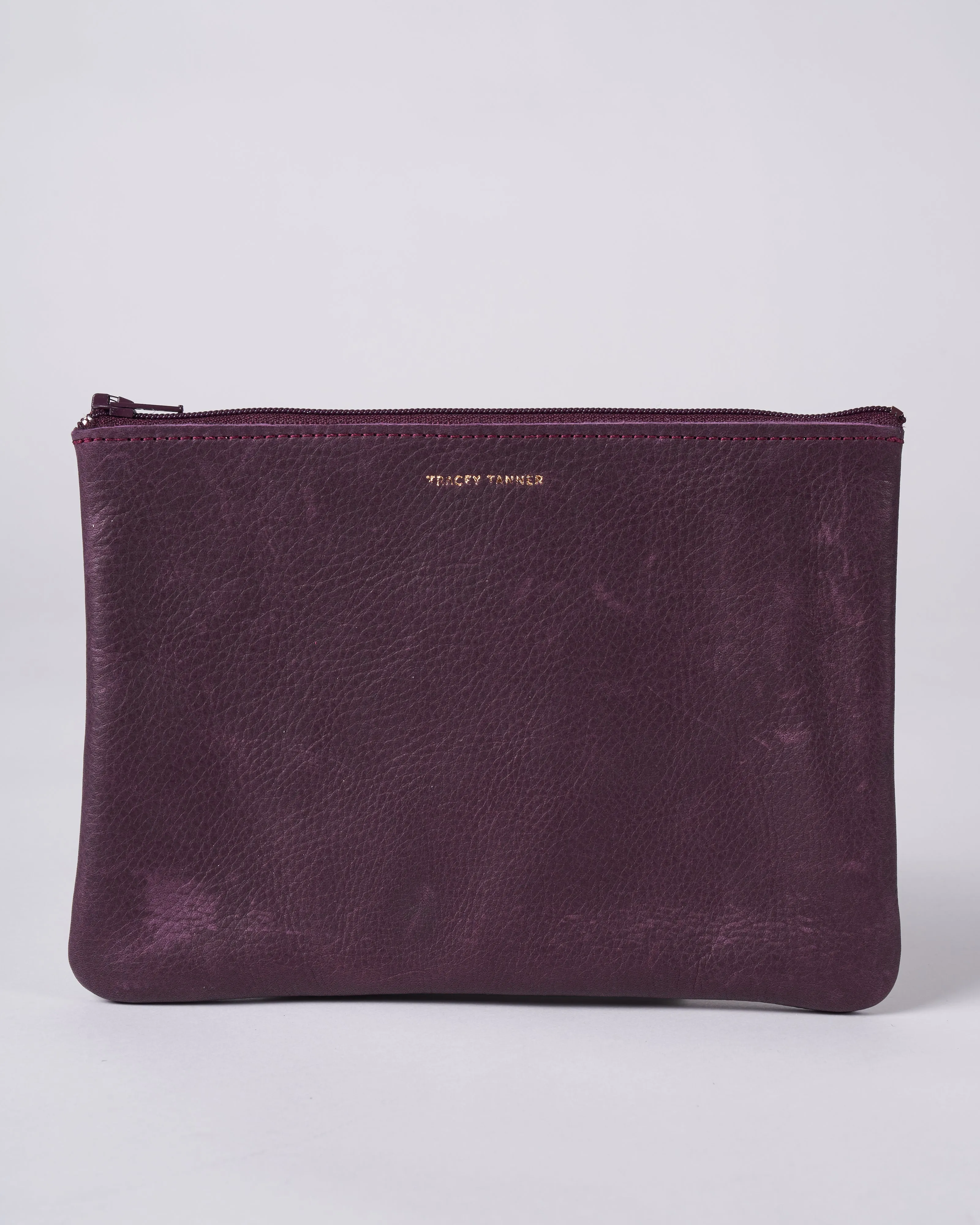 basic zip medium - basic aubergine