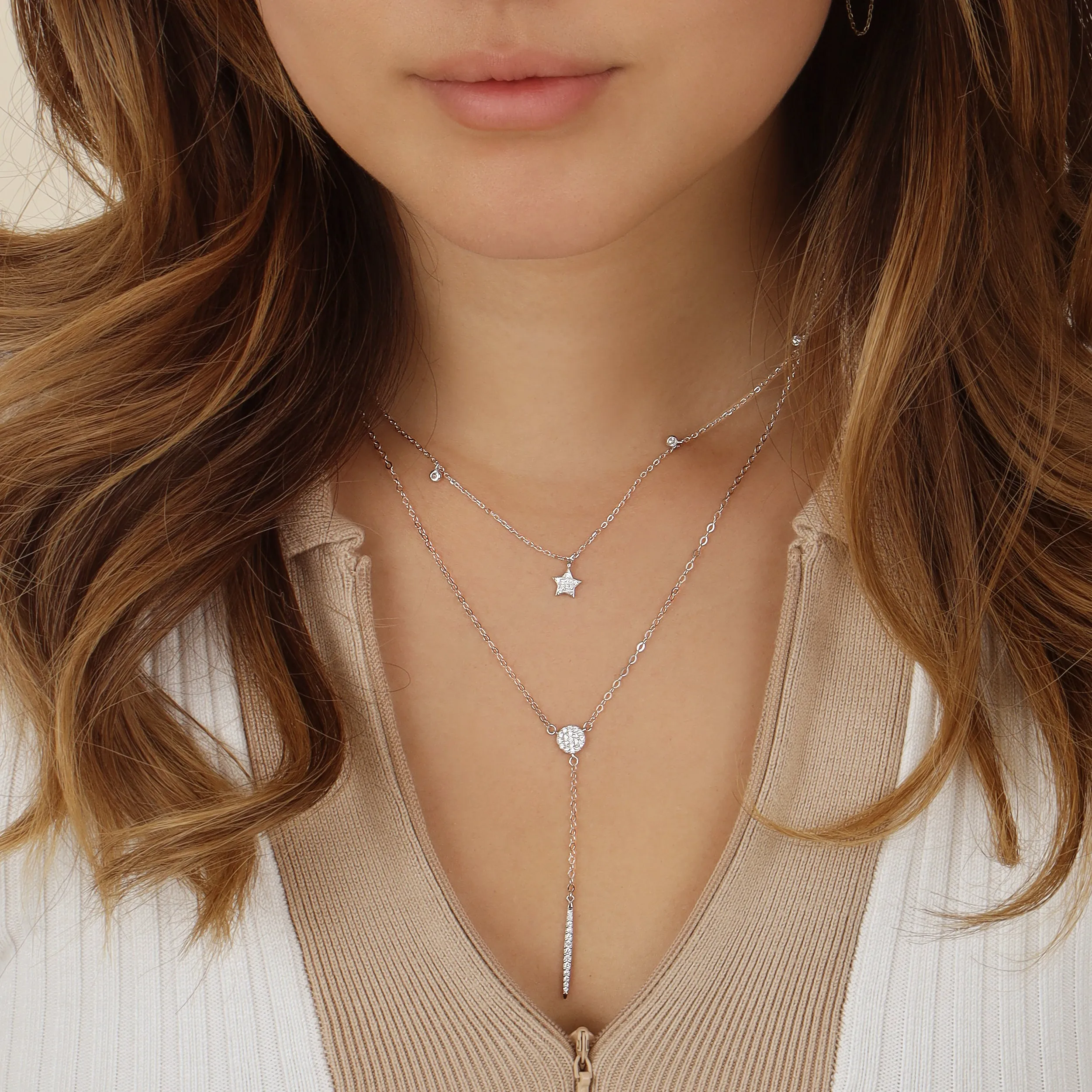 Circle Lariat Necklace