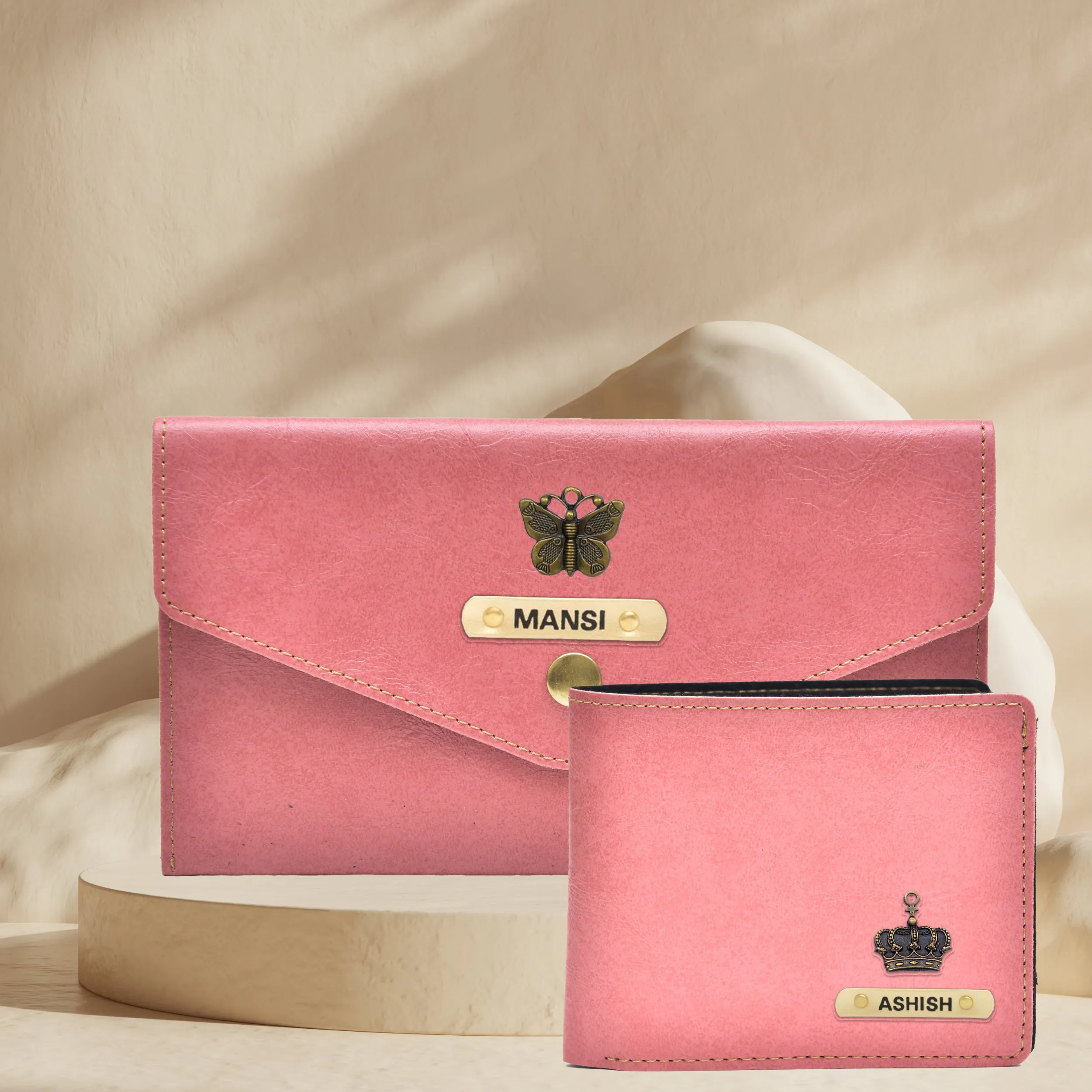 Classy Minimal Clutch   Classy Men's Wallet | Couple Gifts - Peach