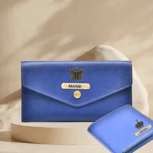Classy Minimal Clutch   Classy Men's Wallet | Couple Gifts - Royal Blue