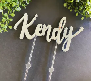 Custom Name Cake Topper Simple