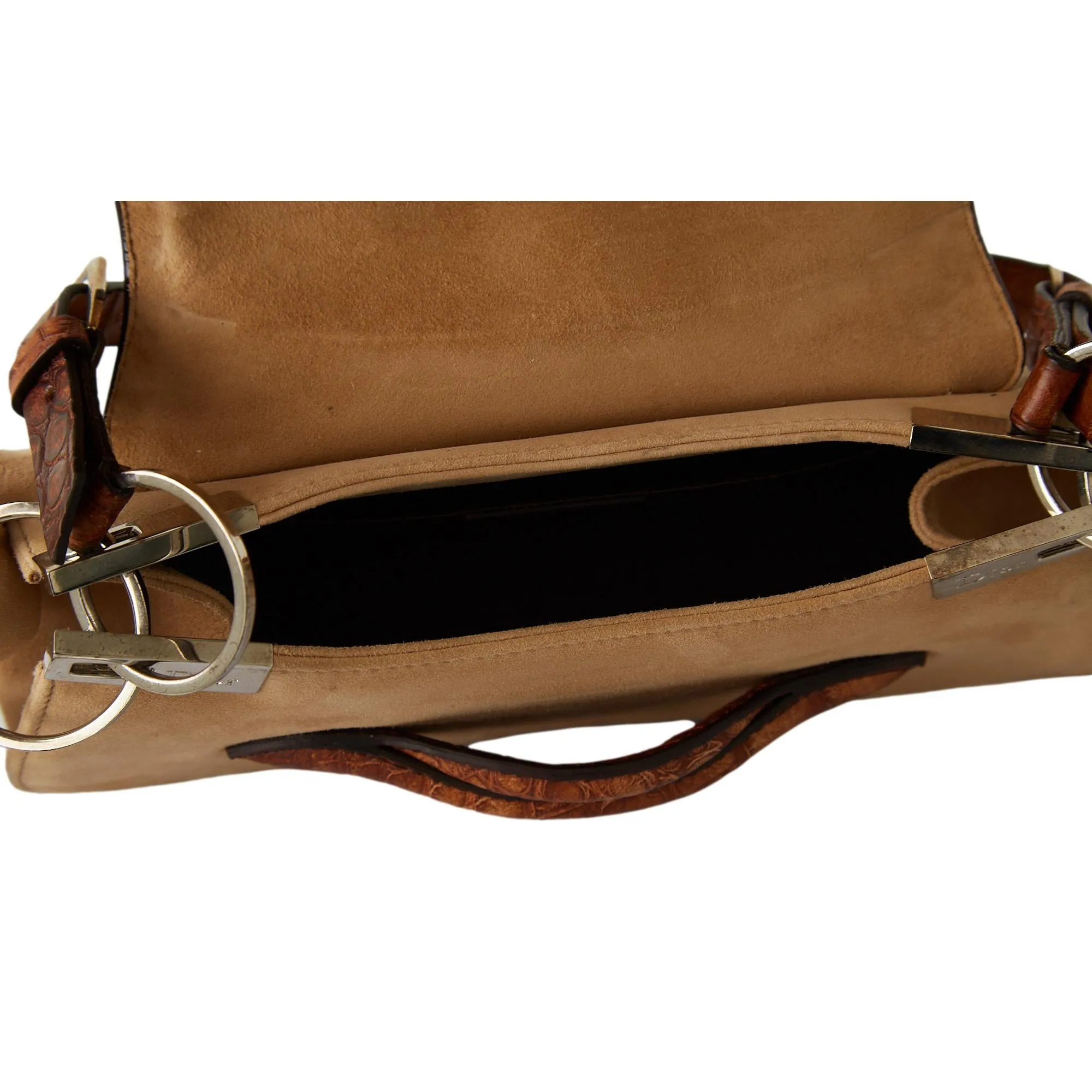 Dior Tan Suede   Leather 'Lip' Bag