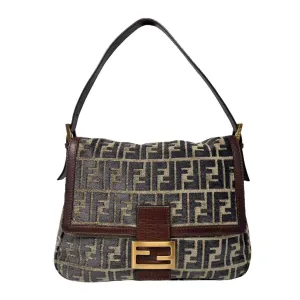 Fendi Brown Velour Baguette
