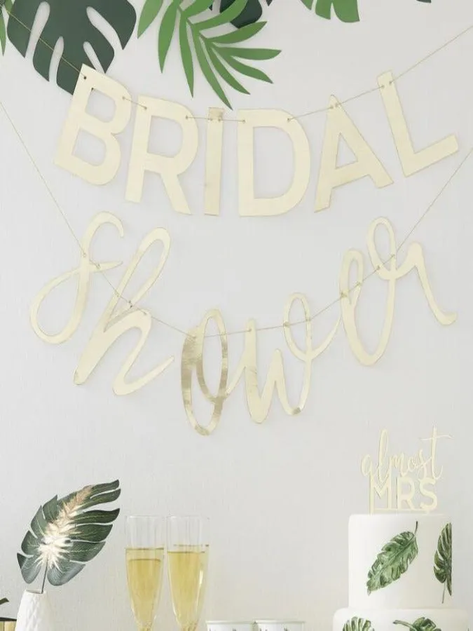 Gold Bridal Shower Banner