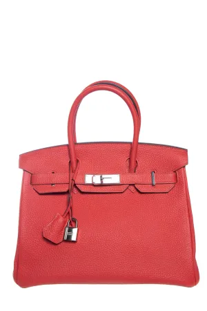 Hermès Rose Jaipur Clemence Leather Birkin 30  Handbag