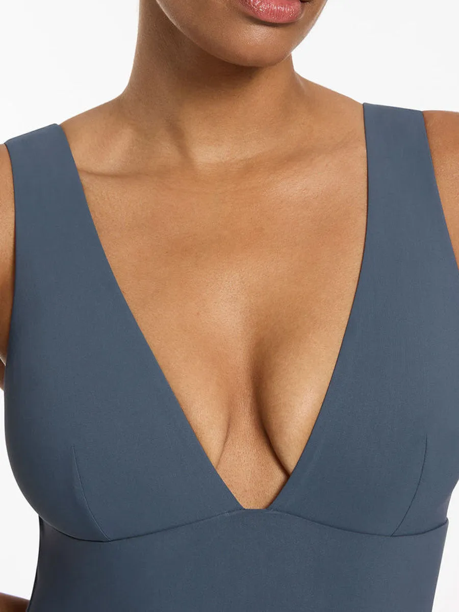 Jetset Plunge One Piece In Steel Blue
