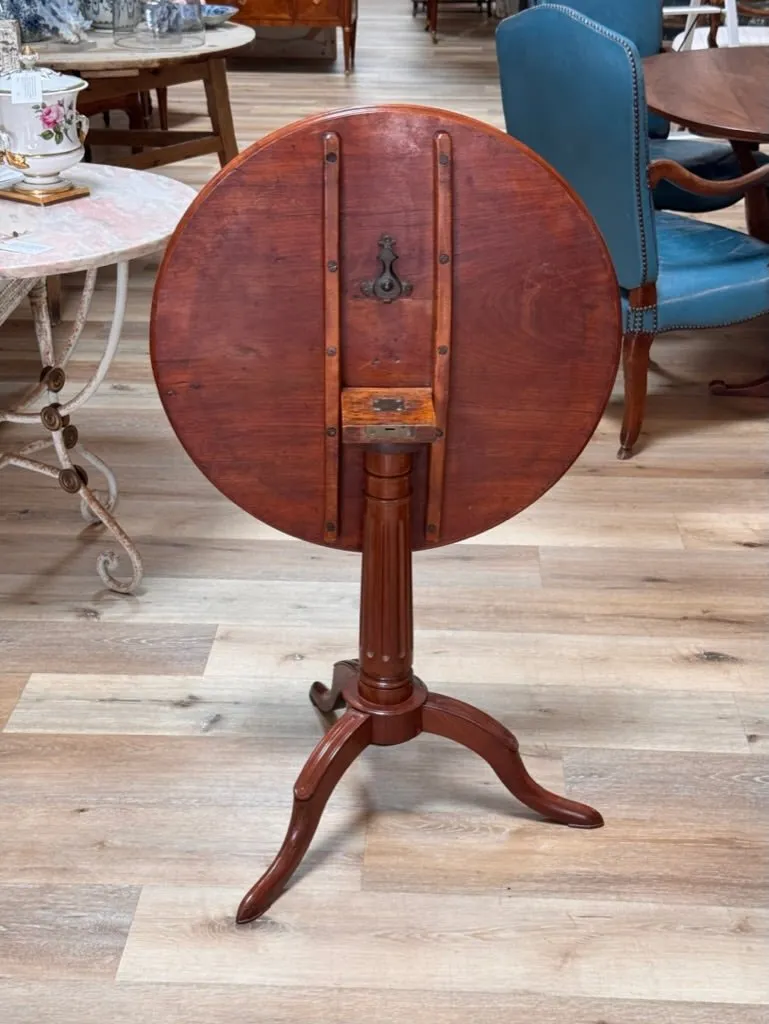 Louis XVI Mahogany Tripod Tilt-Top Side Table
