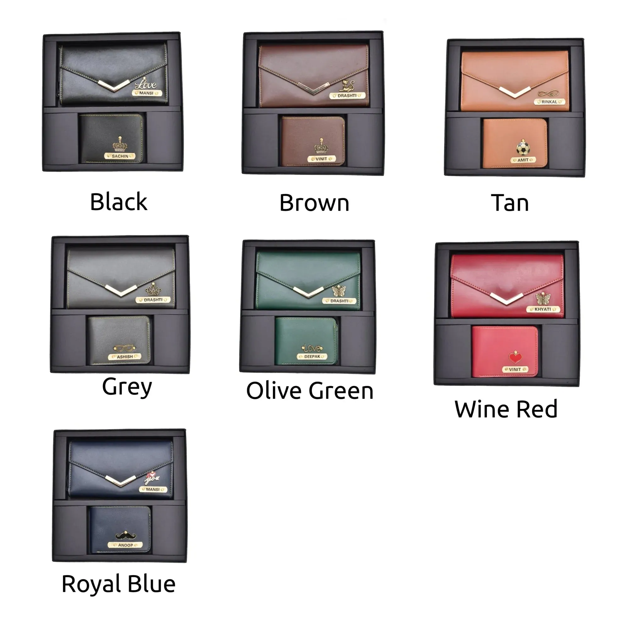 Minimal clutch   Men's Wallet (Couple Gift 2) - Brown