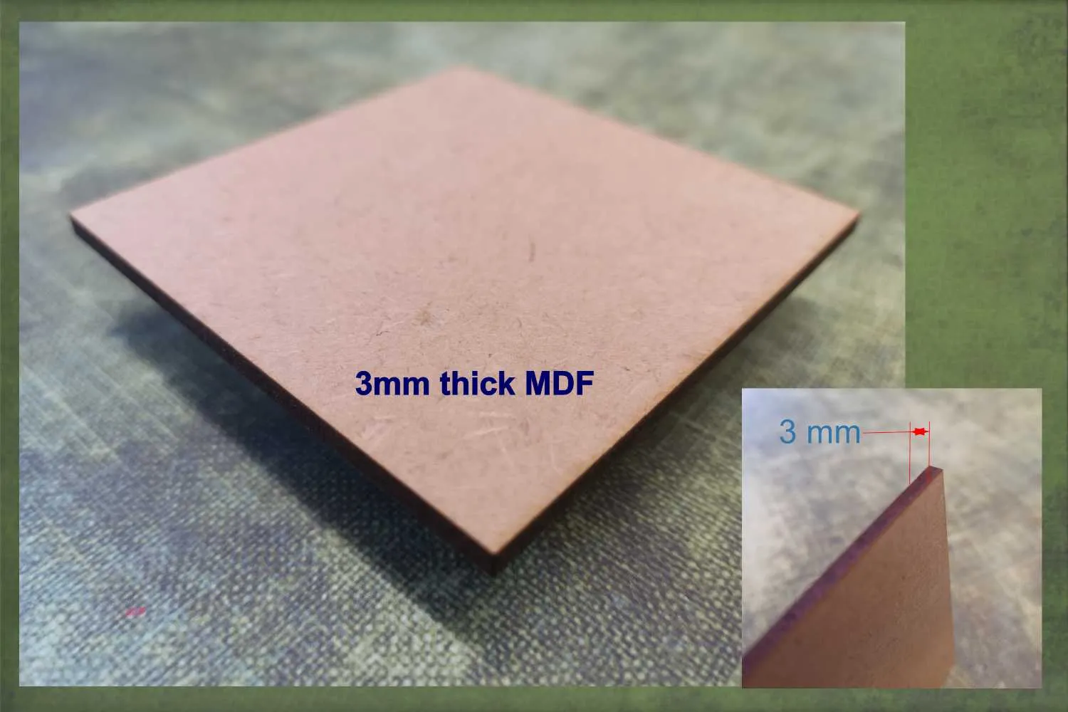 Oval key fob blank - 3mm MDF