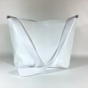 Paintable White Vinyl Tote Bag