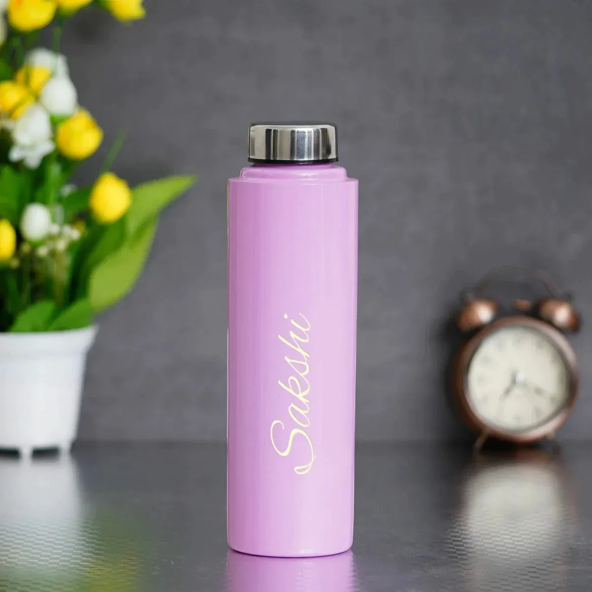 Personalised Pink Classic Smart Bottle (1 Litre), Stainless Steel Mug & All in One Men's Combo (2 pcs) - Royal Blue