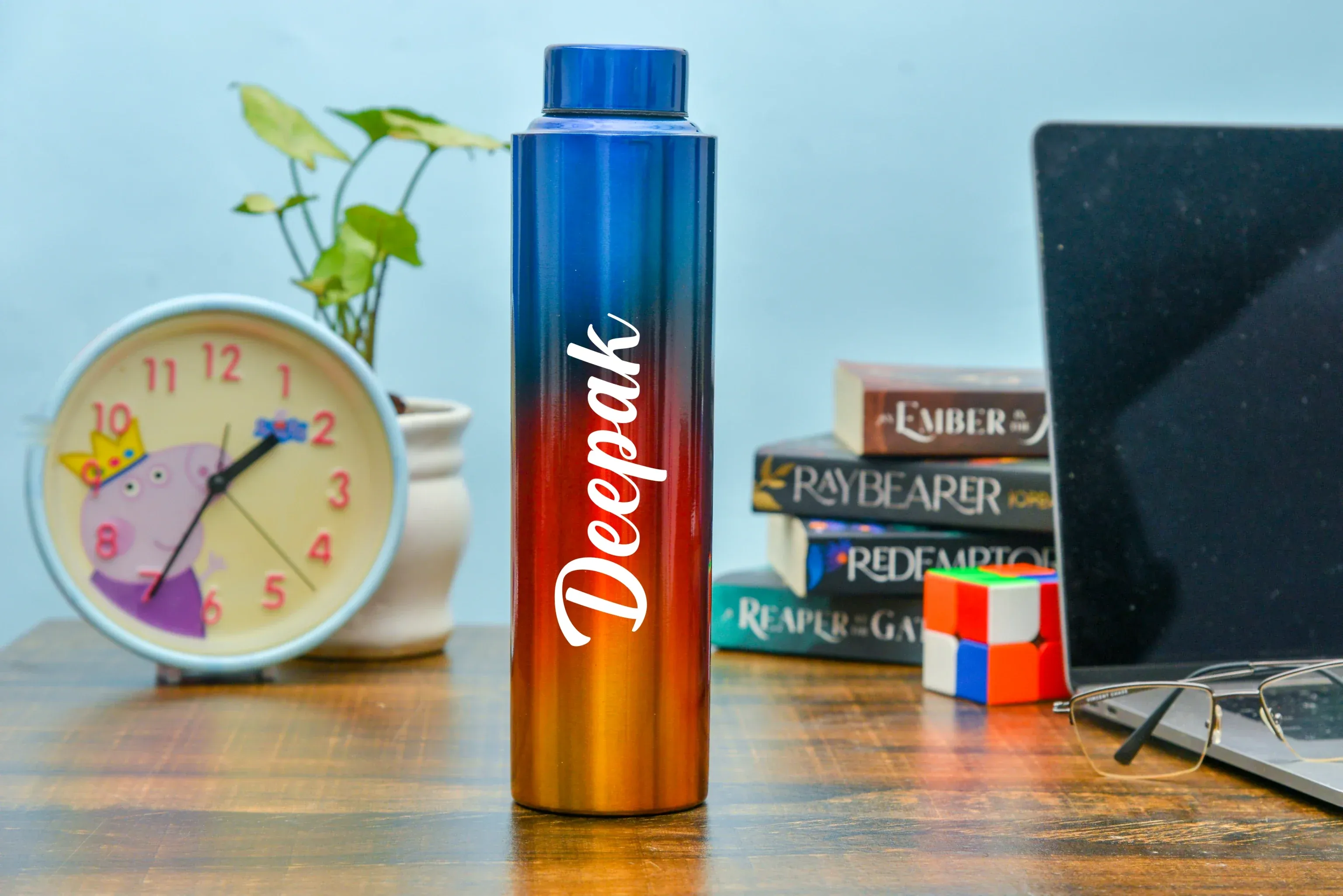 Personalized All in One Men's Combo (2 pcs) & Rainbow Classic Bottle 1Litre - Wine
