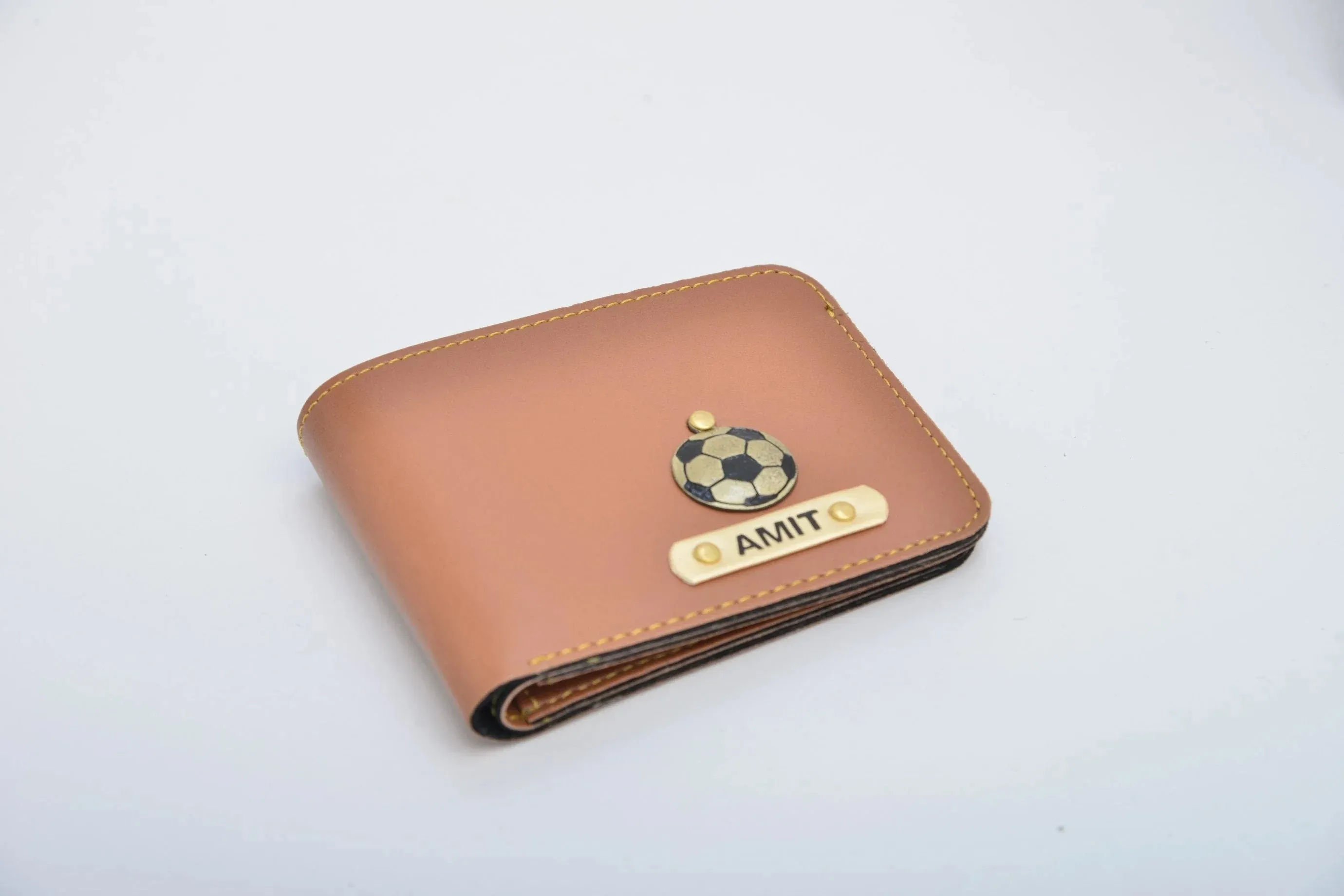 Personalized Couple's Combo : Sling Bag & Men's Wallet - Tan