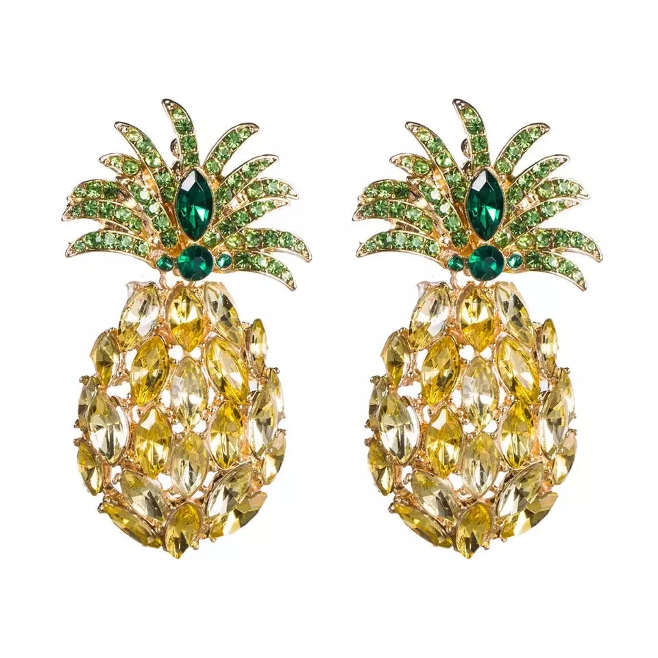 PINEAPPLE STATEMENT EARRINGS