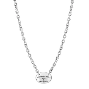 Please Return to New Orleans Oval Necklace - Small