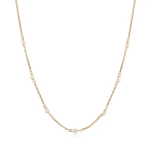 Simple pearl necklace-NSSN800STGC