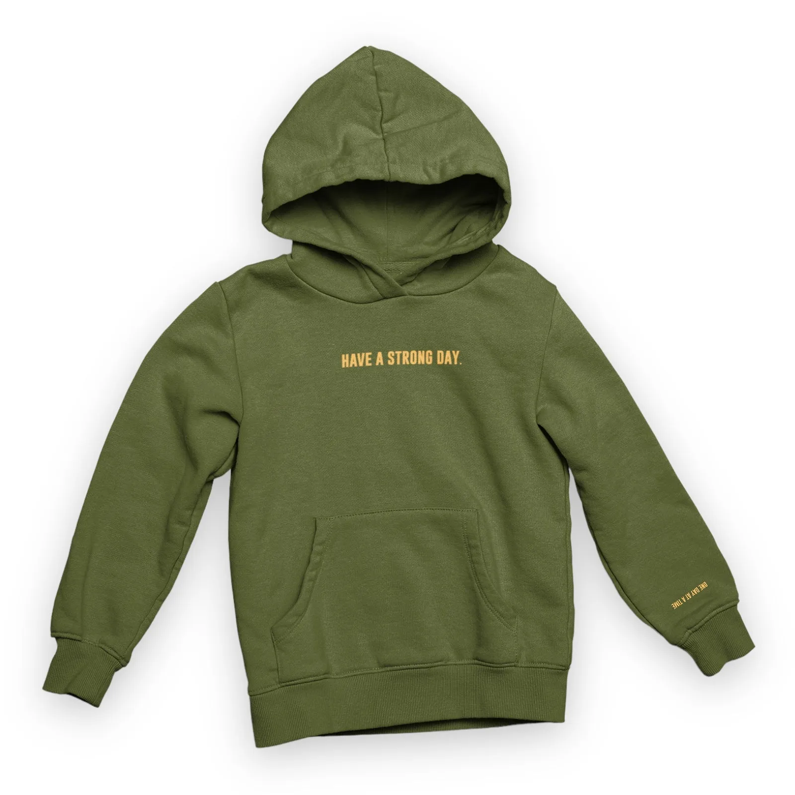 Slogan Statement Hoodie - Army