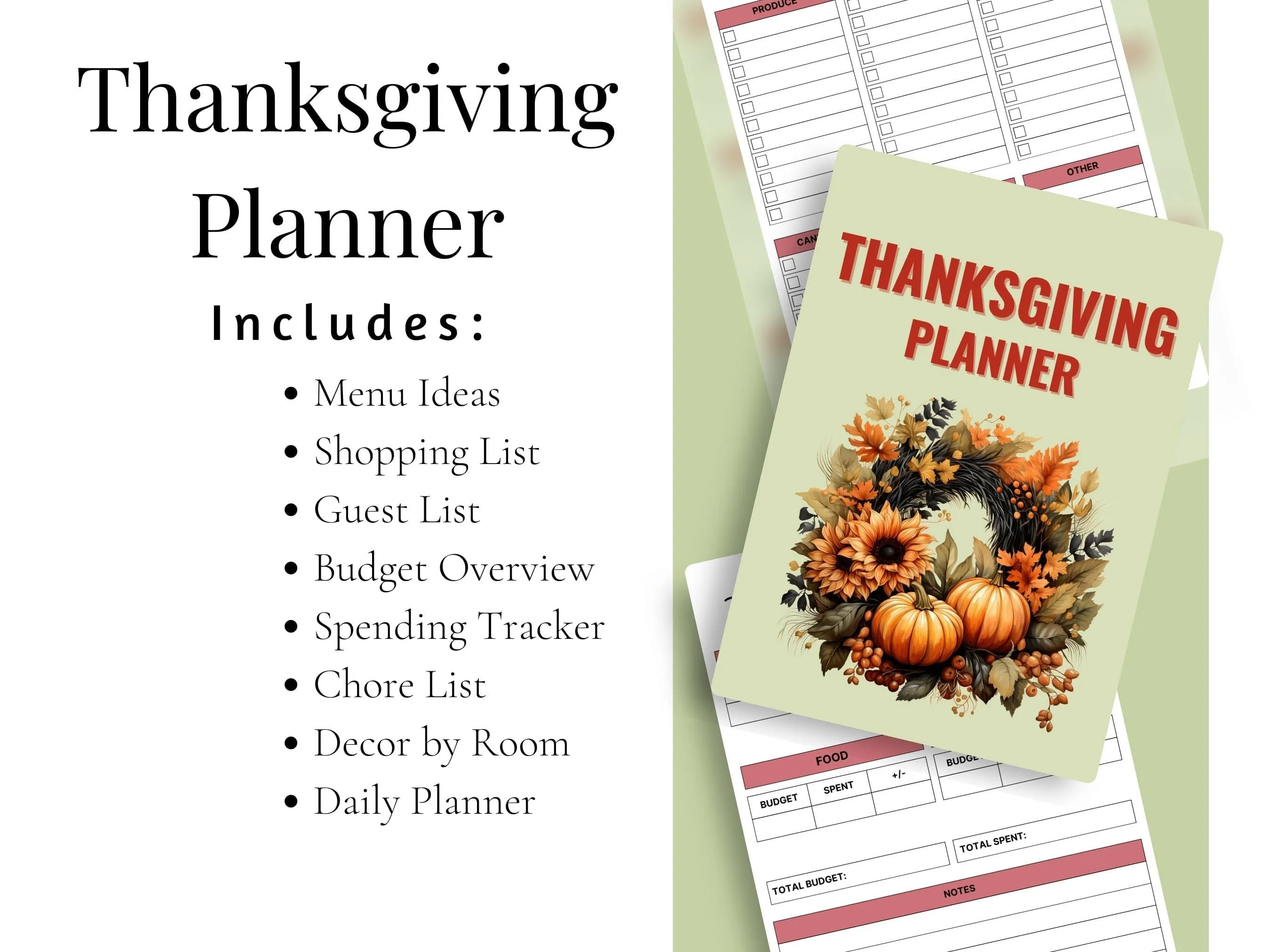Thanksgiving Planner- Simple
