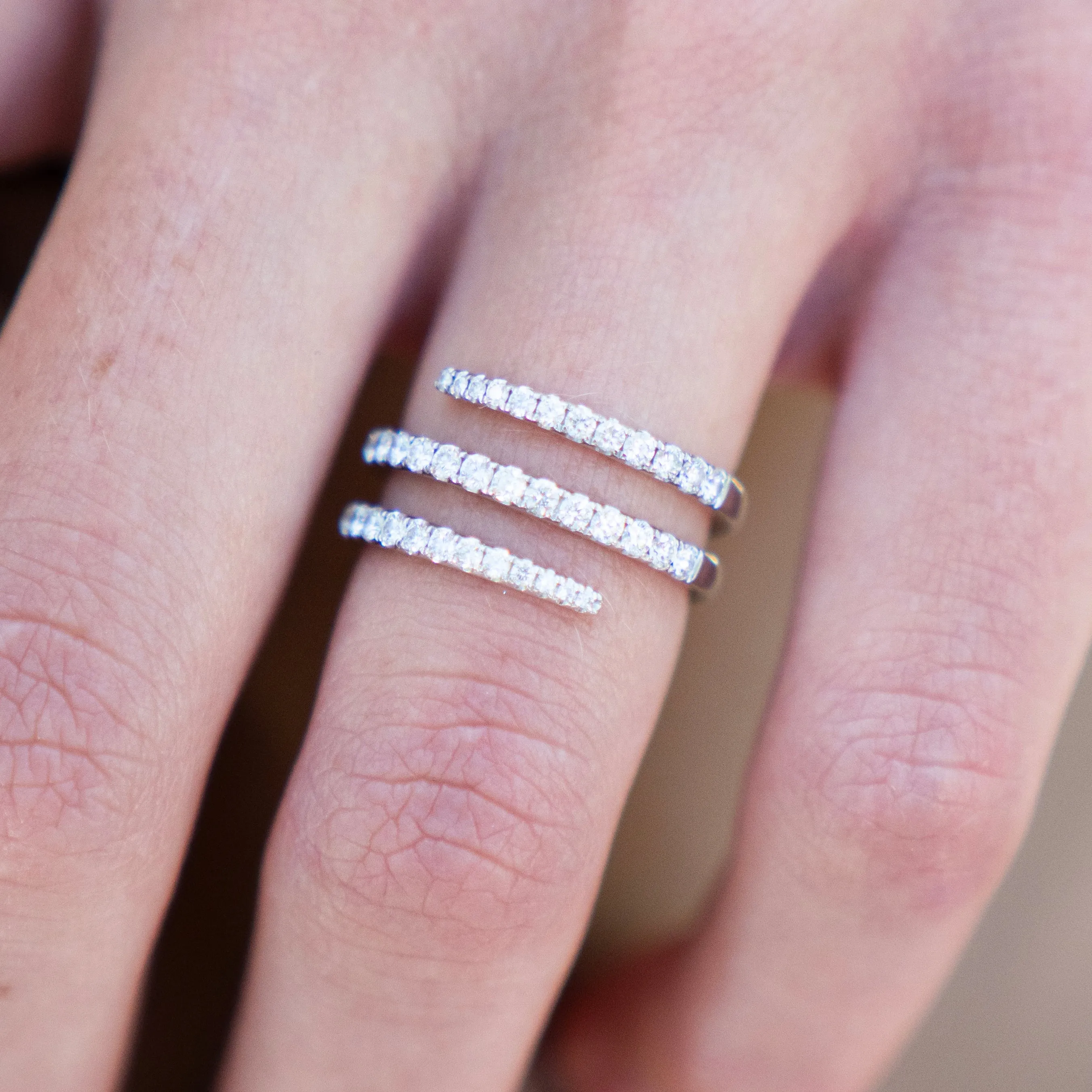 The Diamond Coil Ring