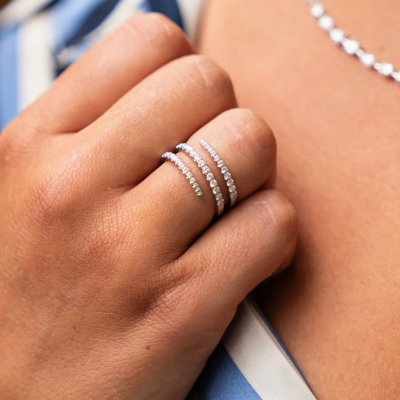 The Diamond Coil Ring