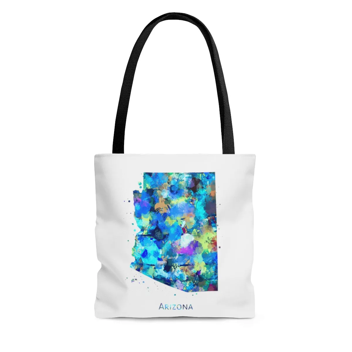 Watercolor Arizona  Map Tote Bag
