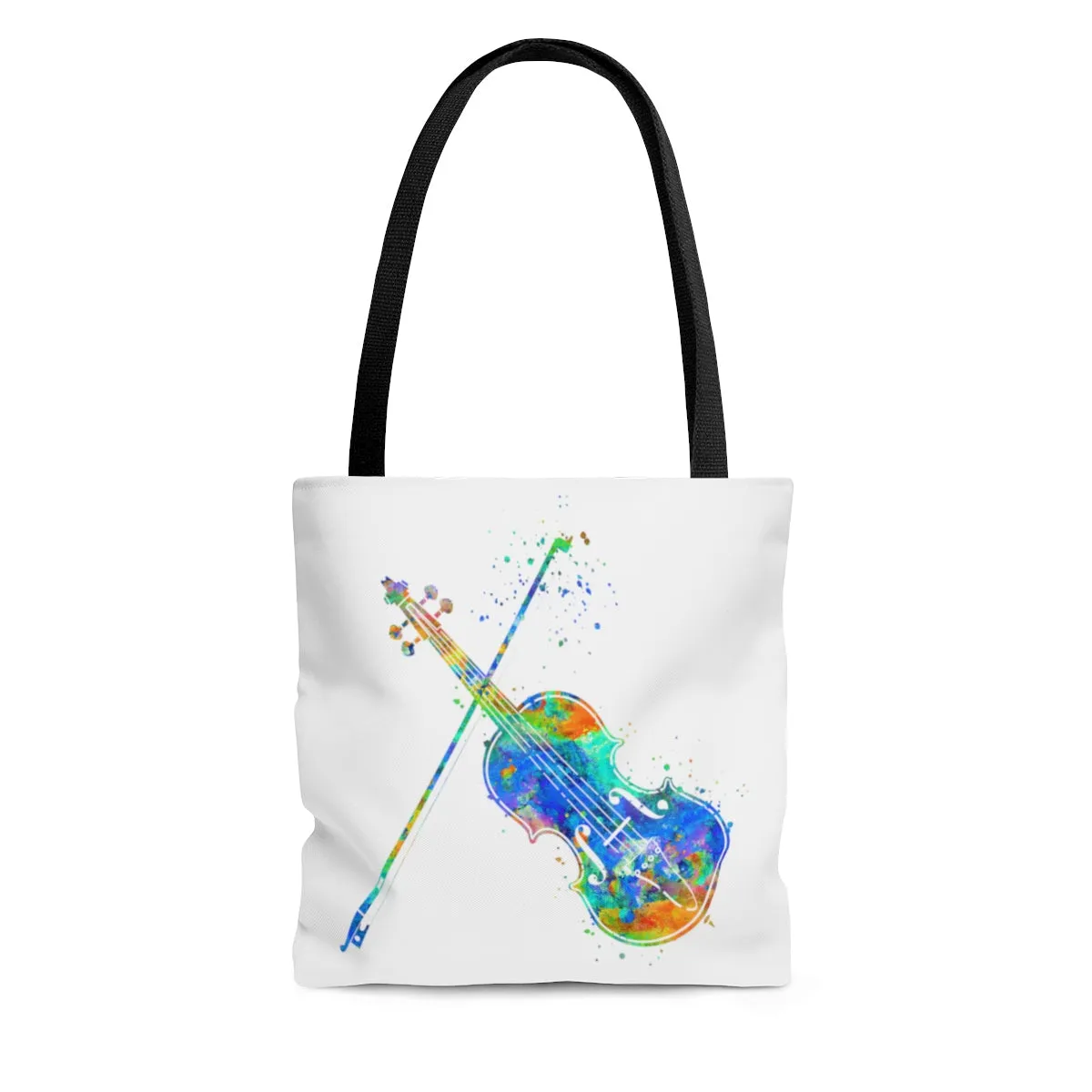 Watercolor Violin Tote Bag