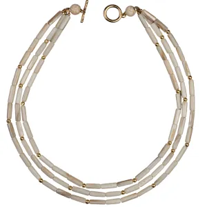 White Shell Multi-Strand Necklace